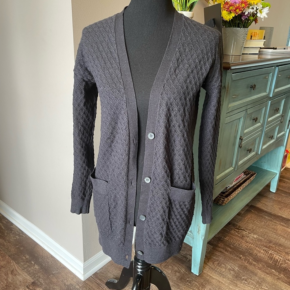 Knit button front cardigan